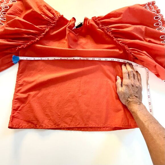 NWT Stella McCartney Kids Girls' Scalloped Organic Cotton Top. Size 14 - Picture 8 of 9